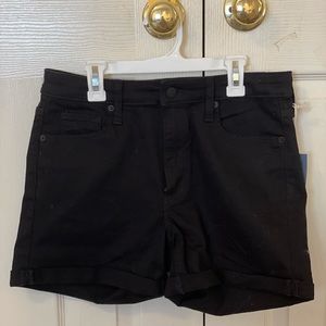 Black jean shorts